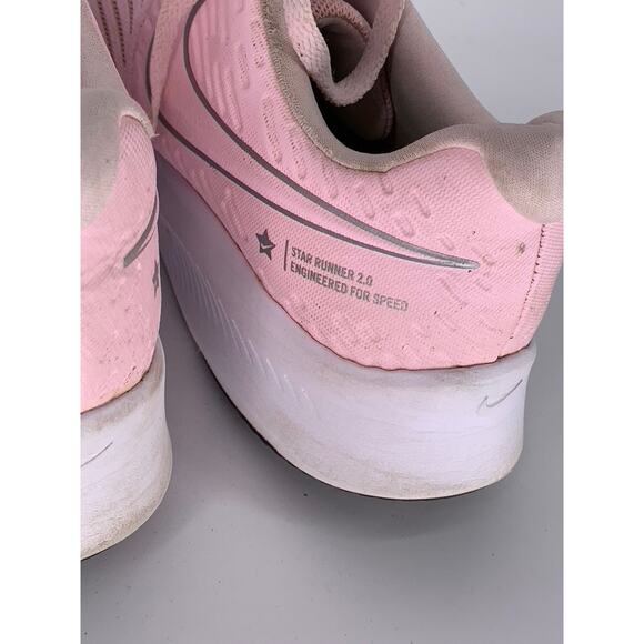 NIKE Girls' Light Pink Star Runner Mesh Active Sneakers SZ 6.5Y - Picture 9 of 13